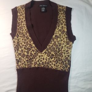 Urban Behavior Brown Knit Vest, Women's size M